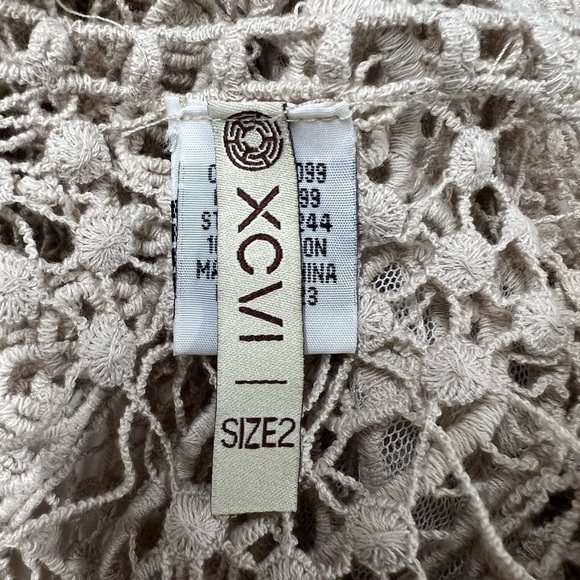 XCVI Crochet Floral Cardigan Cream 2 - Picture 8 of 9